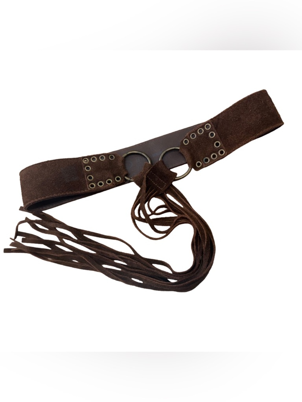 Y2K Genuine Leather 70s Boho Festival Waist Belt